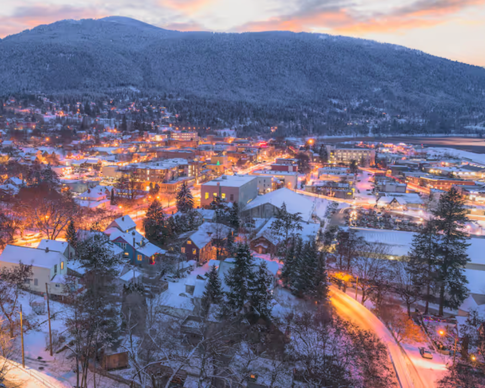 Winter landscape in northern British Columbia