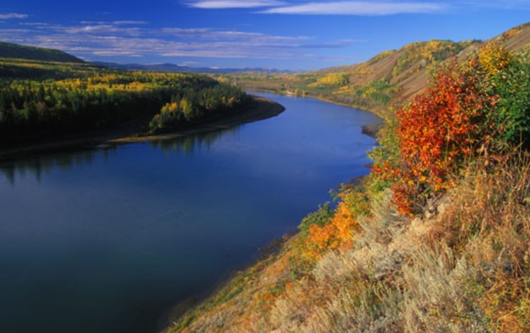 Peace River valley near Fort St. John, British Columbia