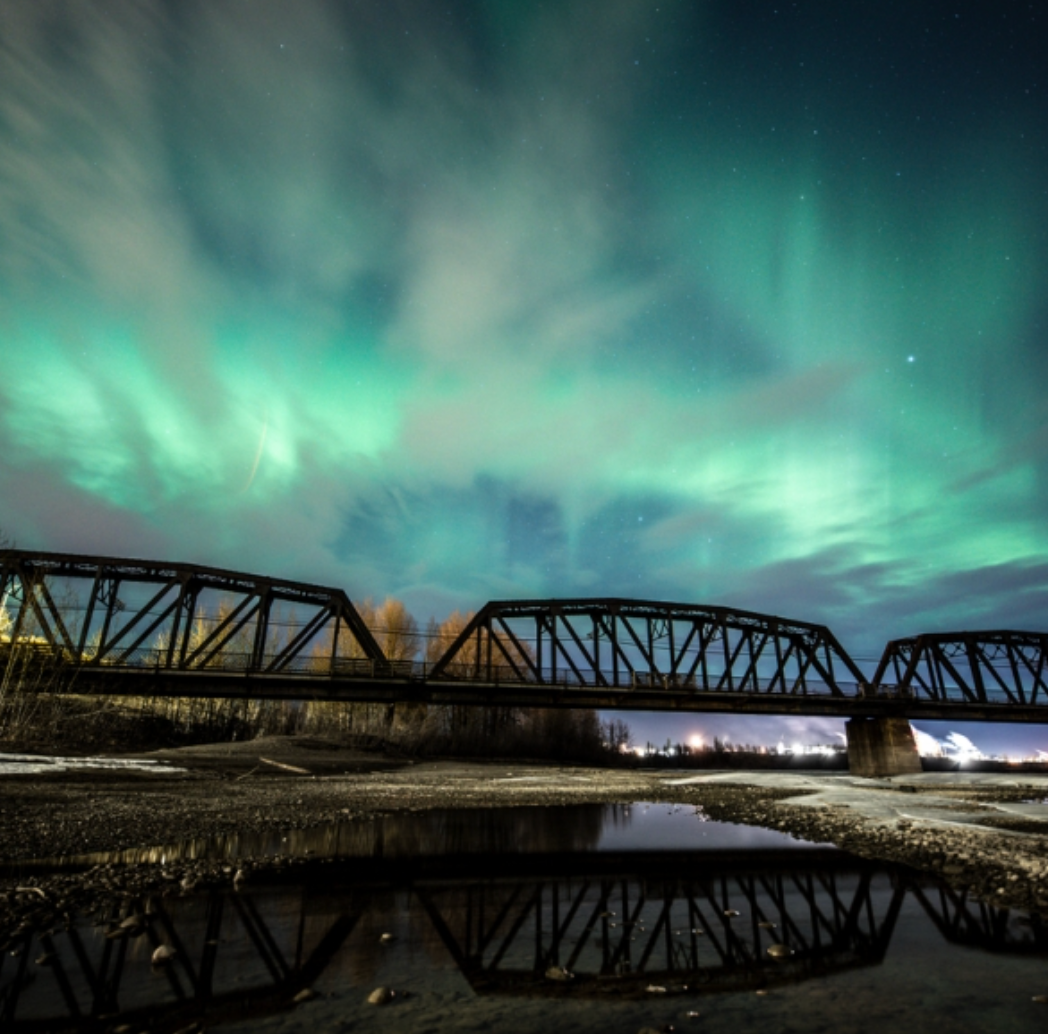 Northern lights over northeastern British Columbia